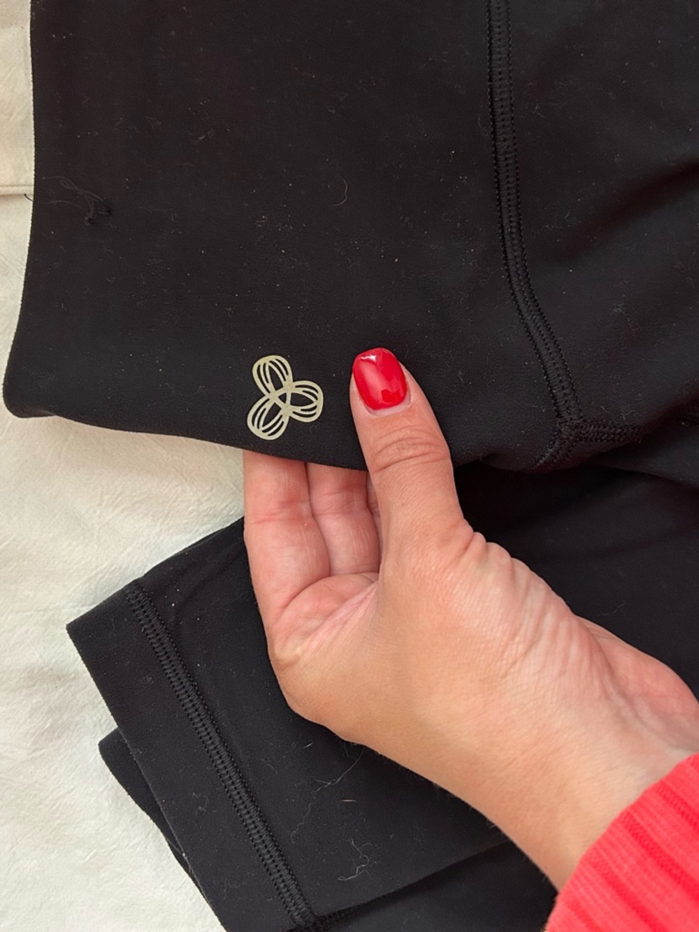 Aritzia Golden Black Leggings with Gold Logo